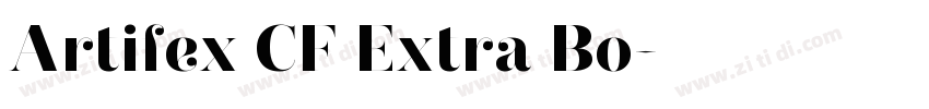 Artifex CF Extra Bo字体转换